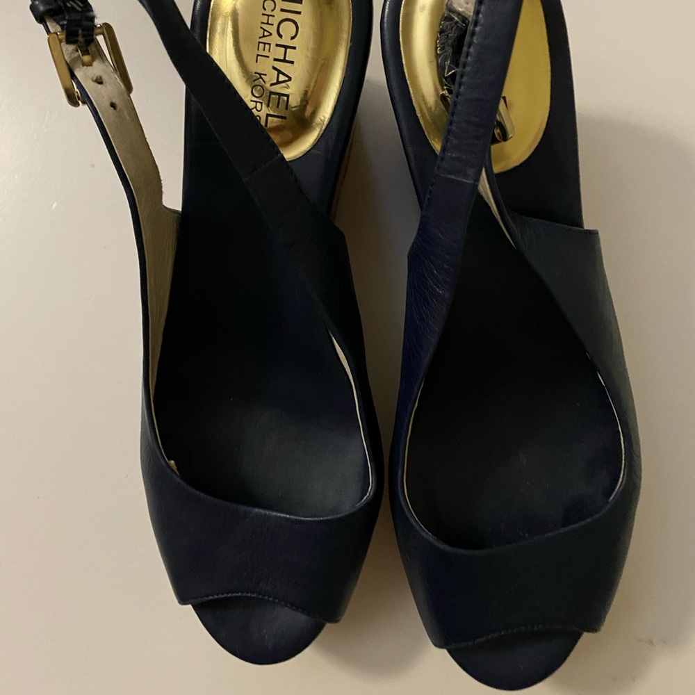 Michael kors Navy wedge sandal
